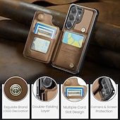cheap 2026 Samsung Galaxy S26 Series-Phone Case For Samsung Galaxy S26 S26 Ultra Plus Wallet Case Flip Cover with Stand Holder Card Slot Shockproof Retro TPU PU Leather