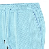 cheap Casual Shorts-Men's Shorts Casual Shorts Jacquard Pocket Plain Textured Comfort Breathable Above Knee Casual Outdoor Beach Vacation Fashion Navy Blue Light Grey Micro-elastic