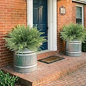 tanie Rośliny sztuczne i zieleń-24 szt. sztucznych paproci do użytku na zewnątrz, odporne na promieniowanie UV, sztuczne krzewy paproci do ogrodu wewnętrznego, na werandę &amp;wystrój zieleni na patio