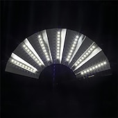 olcso Dekoratív fények-10 hüvelykes világító ventilátor, világító és színes, összecsukható ventilátor, bár, trambulin, éjszakai klub, parti, színpad, hangulatkellékek, kis éjszakai fények, dekoratív lámpák 1 db