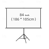 cheap Projector Screens &amp; Accessories-Projector Screen with Stand, 16:9 HD 4K Portable Projection Screen for Indoor Outdoor Home Theater, Foldable Movie Screen with Tripod, Adjustable Height for Backyard Cinema &amp; Office Presentation