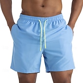 economico Costumi da Bagno per Uomini-Per uomo Shorts Shorts da Spiaggia Pantaloncini casual Coulisse Tasca Elastico in vita Semplice Impermeabile Comodità Corto Casuale All'aperto Vacanza Vacanza Moda Blu azzurro cielo Micro-elastico