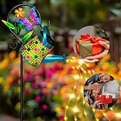 voordelige Pathway Lights &amp; Lanterns-buitenzonne-metalen vlinder &amp;Bloemgieter met prikverlichting, IP65 waterdicht, decoratieve ledlamp voor tuin, terras, erf, pad, gazon, villa, feest, verjaardag &amp; vakantie