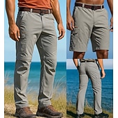 preiswerte Unterteile-Herren Abzippbare Hosen Wanderhosen Softshellhosen Frühling Herbst Außen Normale Passform Wasserdicht Winddicht Unterteile Tasche Schwarz Armeegrün Camping / Wandern Laufen S M L XL XXL