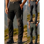 baratos Partes inferiores-Homens Calças de Trilha Calças De Chuva Para Trilha Calças Softshell Retalhos Verão Primavera Ao ar livre Normal Prova-de-Água A Prova de Vento Calças Preto Verde Tropa Acampar e Caminhar Corrida S M