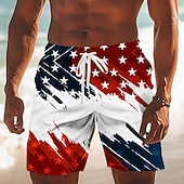 preiswerte Patriotische 250 Shorts-Herren 250. Jahrestag des Unabhängigkeitstages der USA am 4. Juli US Flagge Badehosen Badeanzüge Badeshorts Boardshorts Mittlere Taille Patriotisch Ferien Seitentaschen Netzfutter Elastischer