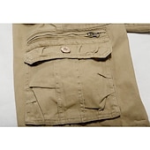 economico Classico-Per uomo Carico tattico Pantaloncini cargo Shorts Pantaloncini casual Tasca Elastico in vita Puro Semplice Tinta unita Lunghezza al ginocchio Casuale All'aperto Abbigliamento casual alla moda Moda