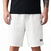 abordables Bermudas estilo casual-Hombre Pantalones cortos de gofres Pantalón corto Pantalones cortos de playa Pantalones cortos casuales Bolsillo Cintura elástica Plano Comodidad Transpirable Longitud de la rodilla Casual Exterior