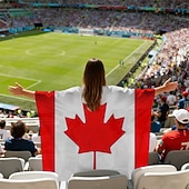 economico Costumi da fan-Partita mondiale di calcio 2026 Mantello Costume Bandiera Ventilatori Adulti Unisex Feste Partita di calcio Evento di calcio Vestirsi