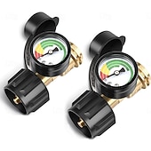 olcso Grillek és szabadtéri főzés-Univerzális propántartály-mérő 5–40 fontos PB-palackokhoz, gázszintjelző grillhez, fűtőtesthez, lakókocsihoz, QCC1 csatlakozó, propán üzemanyagszintmérő grillhez, kültéri kempingfőzőhöz,