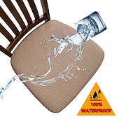economico Copertura per sedia-Fodere impermeabili ed elasticizzate per cuscini di divano e poltrona, in tessuto jacquard di pile di mais, con cinghie elastiche, antiscivolo, confezione da 2, 4 o 6 pezzi.