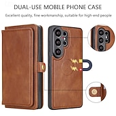 tanie 2026 Samsung Galaxy S26 Seria-telefon Kılıf Na Samsung Galaxy S26 S26 Plus S26 Ultra Etui na karty portfela Odpianane Magnetyczne Ochrona całego ciała Retro Skóra PU