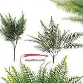 tanie Rośliny sztuczne i zieleń-24 szt. sztucznych paproci do użytku na zewnątrz, odporne na promieniowanie UV, sztuczne krzewy paproci do ogrodu wewnętrznego, na werandę &amp;wystrój zieleni na patio