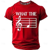 voordelige Muziek &amp; Instrument Grafische T-shirts-Heren T-shirt met muziekwoordspeling, vioolsleutel, humoristische, sarcastische en originele print, sportief, normale pasvorm, cadeau voor muzikanten, muziekleraar, casual, designer kleding, maten S,