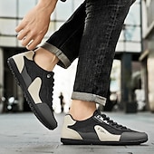 abordables Zapatillas Informales-Zapatillas deportivas de piel sintética para hombre: diseño moderno para estilos de vida activos, ideales para correr, caminar y actividades al aire libre.