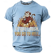  Voor heren Grappig jargon T-shirt Korte mouw T-shirt 3D-afdrukken Strakke ronde hals Overhemd Modieus Dagelijks Dagelijks Straat Rood Zomer Lente Kleding S M L XL XXL XXXL