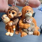 halpa Lahjat-Punch Monkey Meme Halauksen 3D Hartsa Avainketju Suloinen Apina Meme Avainrenkaankoru Eläinrakkauden lahja Hauska laukku charm avainketju avaimille repulle tai auton avaimille