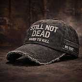 economico I regali-Cappellino da baseball Still Not Dead per uomo, cappello regolabile Hard to Kill, cappello da papà con umorismo vintage, cappello sportivo casual per esterni, cappello da baseball resistente in stile
