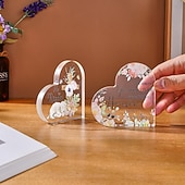 זול פסלים-פריט קישוט בצורת לב ופרפר ליום האם אחד. קיימות מספר אפשרויות. מתאים למתנות יום האם ולקישוטי שולחן לחג המשפחה.