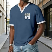  Men's BOB MADE ME DO IT Funny Humorous Waffle Knit V Neck Short Sleeve T Shirt Graphic Casual Fit Daily Wear Gift for Him Designer Clothing Apparel S M L XL XXL XXXL