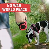 お買い得  犬用首輪＆ハーネス＆リード-6点セットのペット用トラベルセット、伸縮式犬用リード、自動伸縮トラクター犬用ロープ、ペット用ロープ、滑り止めハンドル付きで便利、小型犬から中型犬に適しています