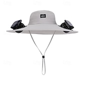 cheap Camping Lights &amp; Lanterns-2026 New Solar-Powered Outdoor Sun Hat with Dual Fans, Digital Battery Display, Wide Brim, Lightweight Breathable Cap for Hiking, Fishing, Camping, Travel, Beach, Summer
