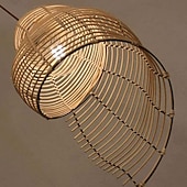 economico Modello a lanterna-25 cm Design di Lanterna a Sospensione Lampada a sospensione Rattan Finiture Verniciate Moderno 110-120V 220-240V