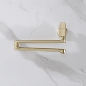 voordelige Keukenkranen-Keukenkraan met één gat, geschikt voor wandmontage, geborsteld, opvouwbaar en uitschuifbaar messing.