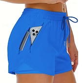 economico Pantaloncini sportivi-Per donna Shorts sportivi Shorts Pantaloncini Estivi Shorts da Spiaggia Vacanza Moda Casual Quotidiano Corto Misura del girovita medio Coulisse Fascia Elastica Tasca con cerniera Asciugatura Rapida