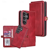 tanie 2026 Samsung Galaxy S26 Seria-telefon Kılıf Na Samsung Galaxy S26 S26 Plus S26 Ultra Etui na karty portfela Odpianane Magnetyczne Ochrona całego ciała Retro Skóra PU