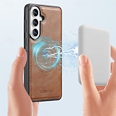 abordables 2026 Samsung Galaxy S26 Serie-teléfono Funda Para Samsung galaxia S26 S26 Plus S26 Ultra Tarjetas billetera Magnética Soporte de carga inalámbrica Ranura para tarjetas Retro Cuero de PU