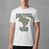  Meciul Mondial de Fotbal 2026 Ținute Tricou grafic Fotbal Inspirat de Brazilia Patriotic Tricou pentru Unisex Adulți Imprimare 3D pentru Petrecere Sport exterior