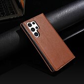 cheap 2026 Samsung Galaxy S26 Series-Phone Case For Samsung Galaxy S26 S26 Plus S26 Ultra Wallet Case Flip Cover Magnetic Full Body Protective Kickstand Retro PU Leather