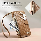 cheap 2026 Samsung Galaxy S26 Series-Phone Case For Samsung Galaxy S26 S26 Plus S26 Ultra Wallet Case Flip Cover Zipper with Wrist Strap Kickstand Retro TPU PU Leather