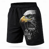  Муж. 4 июля — 250-летие США Орел Флаг США Обтягивающие длинные шорты Купальные шорты Пляжные шорты Нормальная Патриот Праздники Боковые карманы Сетчатая подкладка Эластичный шнурок на талии Дизайнер