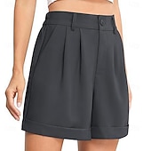 abordables Pantalones cortos bermudas-Mujer Bermudas Pantalón corto Pantalones cortos de verano Pantalones cortos de playa Vacaciones Moda Casual / Diario Corto Alta cintura Cremallera Bolsillo Cintura elástica Comodidad Secado rápido