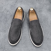Χαμηλού Κόστους Casual loafers-Ανδρικά σουέτ μοκασίνια – άνετα καλοκαιρινά casual παπούτσια με μαλακή εσωτερική σόλα, αναπνεύσιμο άνω μέρος, ιδανικά για διακοπές στην παραλία, καθημερινή αναψυχή και ταξίδια