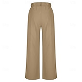 economico Pantaloni di Lusso-Per donna Pantaloni Pantaloni Estivi Pantaloncini casual Vacanza Moda Casual Quotidiano Lunghezza intera Vita Alta Tinta unica Semplice Cerniera Tasca Gamba Dritta Comodità Morbido Traspirante