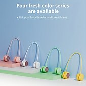 cheap Neck Fans-Neck-worn Fan Featuring 5-speed Cooling, Dual-turbo Technology, And Ultra-quiet 40-decibel Operation Lightweight And Skin-friendly Design, Ideal For Travel, Outdoor Activities, And Everyday Use