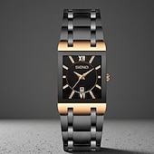 Χαμηλού Κόστους Ρολόγια Quartz-Ρολόι ανδρικό, λουράκι από ανοξείδωτο ατσάλι, λατινικοί αριθμοί, μεγάλο καντράν υψηλής ευκρίνειας, οθόνη ημερολογίου, πολυλειτουργικό, πολυτελές ανδρικό ρολόι, τέλειο δώρο για γενέθλια φίλων,