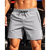 お買い得  ランニングショーツ-男性用 ランニングショーツ アスレチックショーツ ジムショーツ ドローストリング ポケット ショートパンツ カジュアル 日常 アウトドア 夏 速乾性 吸汗性 高通気性 ジムトレーニング ジョギング ランニング テイラーフィット スポーツウェア アクティブウェア ダークグレー ブラック ネイビーブルー