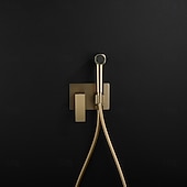 זול ברזים לבידה-סט ריסוס בידה חם וקר מוסתר לאסלה, מרסס בידה ידני לאסלה, מרסס בידה ידני לשירותים, מים חמים