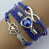 voordelige Trendy sieraden-Dikke ketting Liefde Modieus Gepersonaliseerde Legering Armband sieraden blauw / Wit / Blozend Roze Voor Dagelijks Lahja Feestdagen