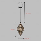 abordables Éclairages pour allées-Lanterne suspendue d'extérieur à projection solaire baroque en métal creux, étanche, avec éclairage LED pour jardin, cour, allée, pelouse, terrasse, fête, vacances, ambiance chaleureuse, violet