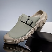 economico sandali da esterno-Sneakers casual da uomo verdi senza lacci: scarpe leggere e traspiranti, ideali per passeggiate all'aperto, viaggi e per tutti i giorni.