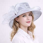 billige Fascinatorer og hatter-Derby Hatter Kentucky Derby-hatt Fascinator Gentlewoman Kostyme Dame Derby Ascot Hesteveddeløpsfestival Voksne Hatt Vår sommer