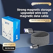 billige Mobiltelefonkabler-1 pakke USB C-kabel 66W 3,3 fot USB A til USB C USB C til USB C USB C til Lightning 2.5 A Hurtiglading Holdbar Magnetisk Enkel å bære Til iPhone Tilbehør til mobiltelefon