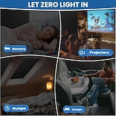 levne Blackout opona-100% zatemňovací závěsy do ložnice, magnetické přenosné zatemňovací rolety na cesty, zatemňovací okenní závěsy bez vrtání, s možností řezání do ložnice, dětského pokoje, mediální místnosti, karavanu