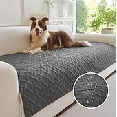 abordables Funda de sofá-Alfombrilla ultrasónica impermeable para mascotas, protector de cojín de sofá, apto para mascotas, antideslizante, resistente a arañazos y orina, funda de sofá para perros y gatos
