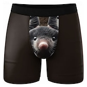  Per uomo Animale Neo Boxer elasticizzati Costume nuoto a pantaloncino Pantaloncini da bagno boxer Divertente Casuale Casa Vacanza al Mare Fascia Elastica Traspirante Biancheria intima traspirante